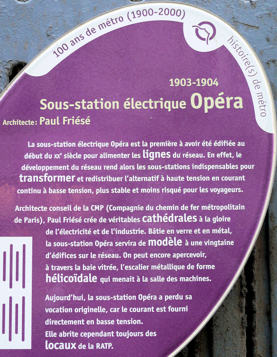 Paris 9ème arrondissement - Sous-station électrique Opéra 