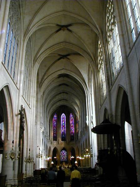 Eglise Saint-Germain-l'Auxerrois, Paris.Nef centrale 