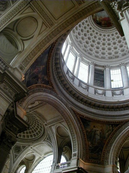 Panthéon à Paris.Voûte du dôme 