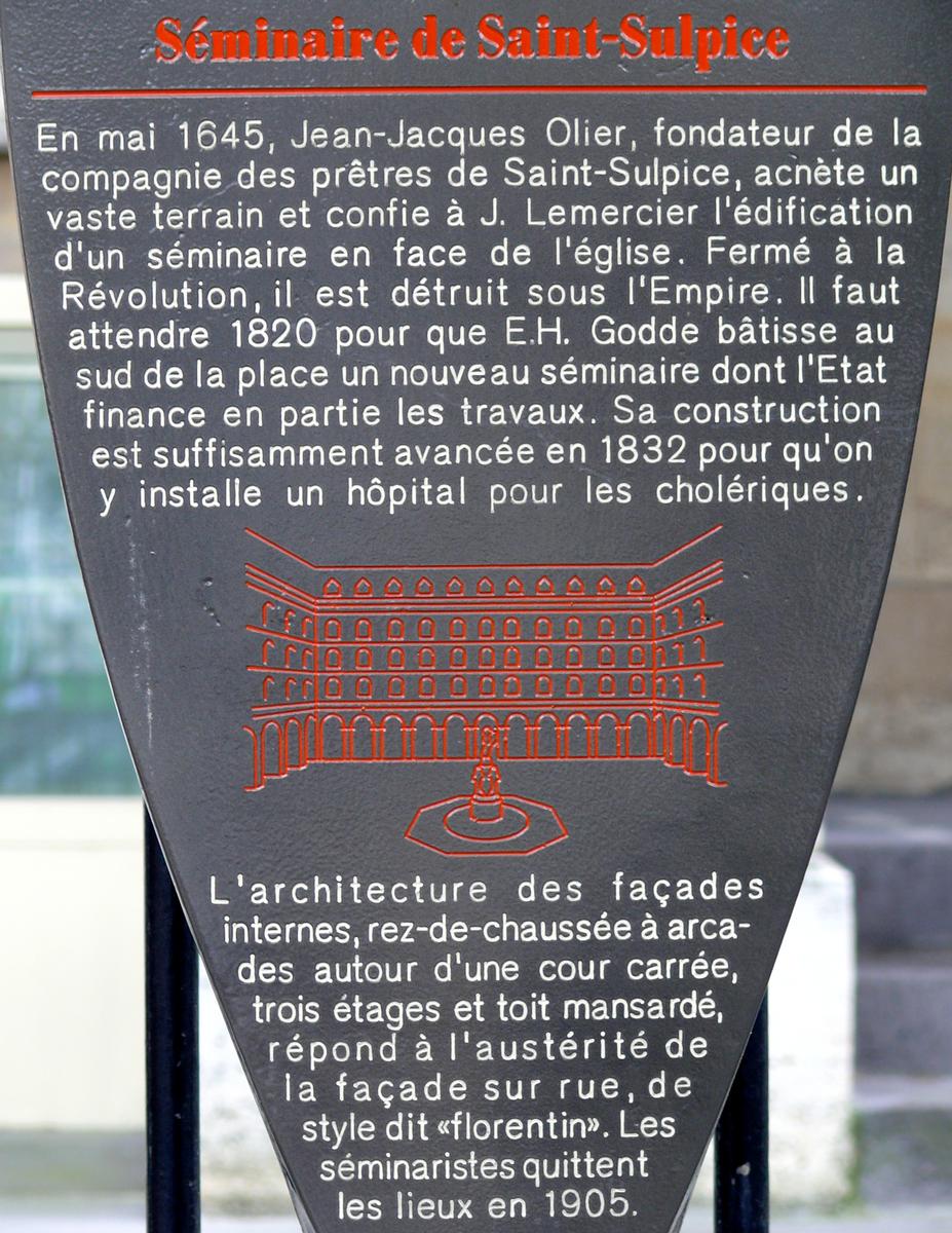 Hôtel des Finances (ancien séminaire Saint-Sulpice) - Panneau d'information 