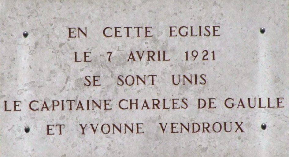 Calais - Eglise Notre-Dame - Panneau commémoratif 