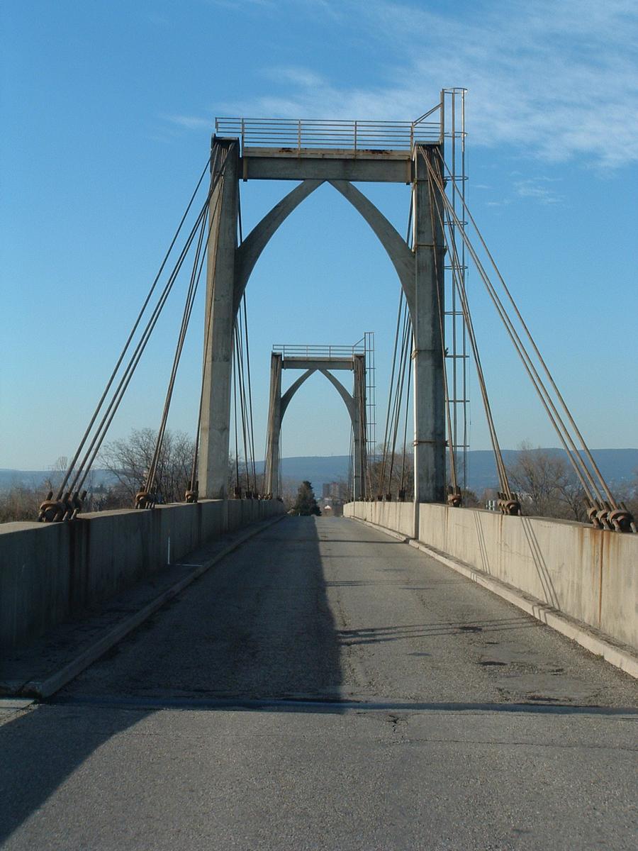 Pont à haubans de Pierrelatte sur le canal de Donzère - Ensemble 