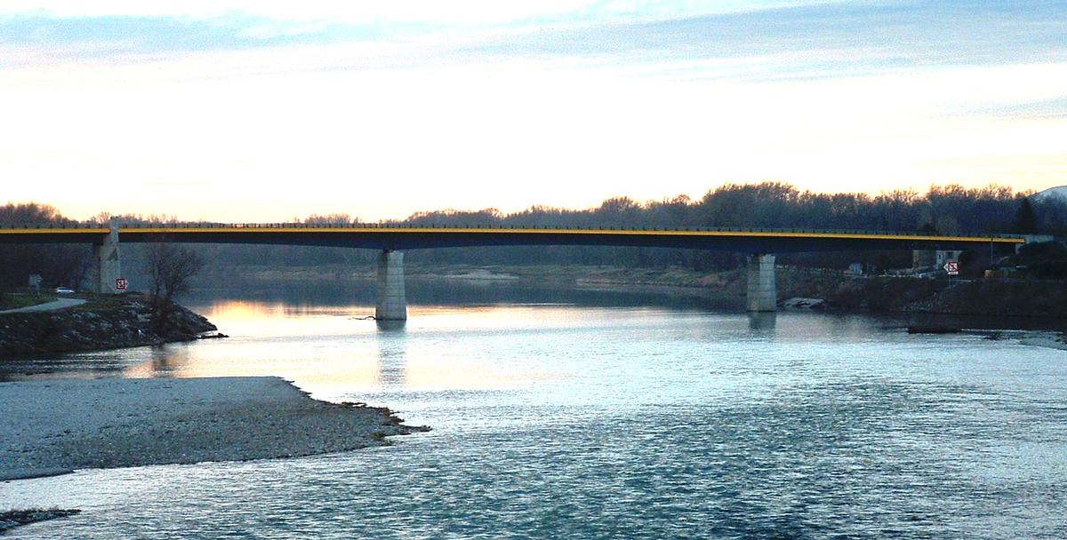 Pont-Saint-Esprit - Pont sur le Rhône de la déviation de Pont-Saint-Esprit vu de l'amont 