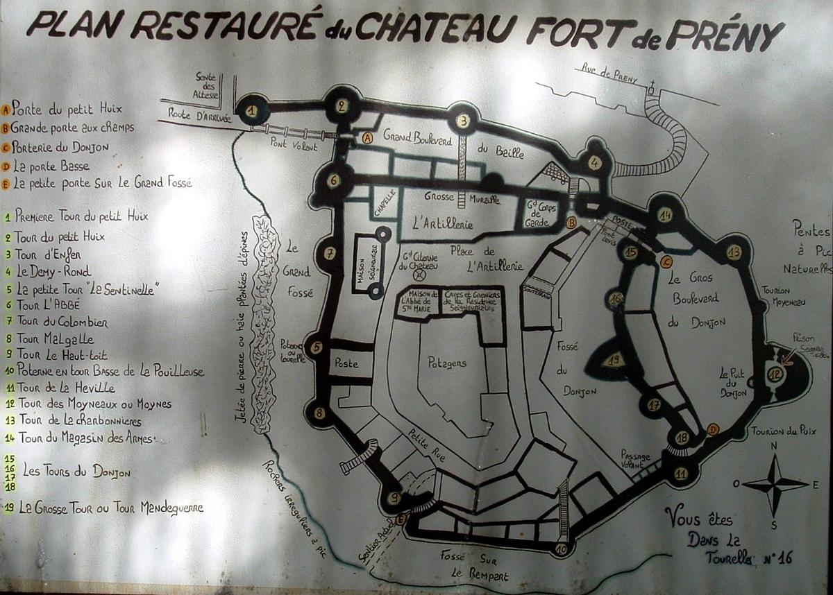 Prény - Château-fort - Plan 