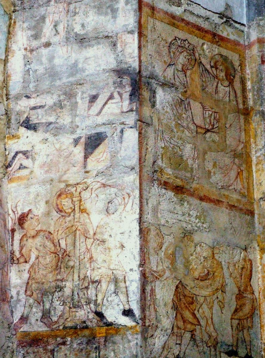Aigueperse - Eglise Notre-Dame - Choeur - Restes de fresques gothiques 