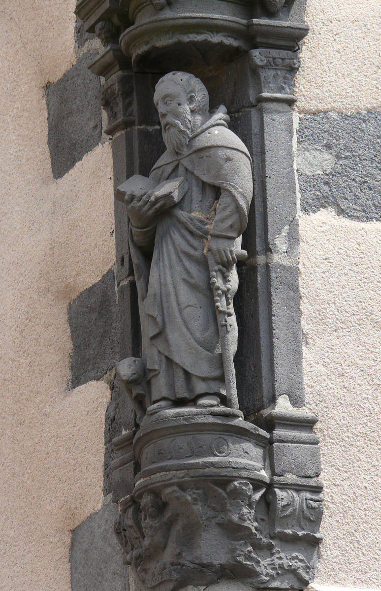 Riom - Maison d'Antoine Pandu - Statue de saint Antoine 