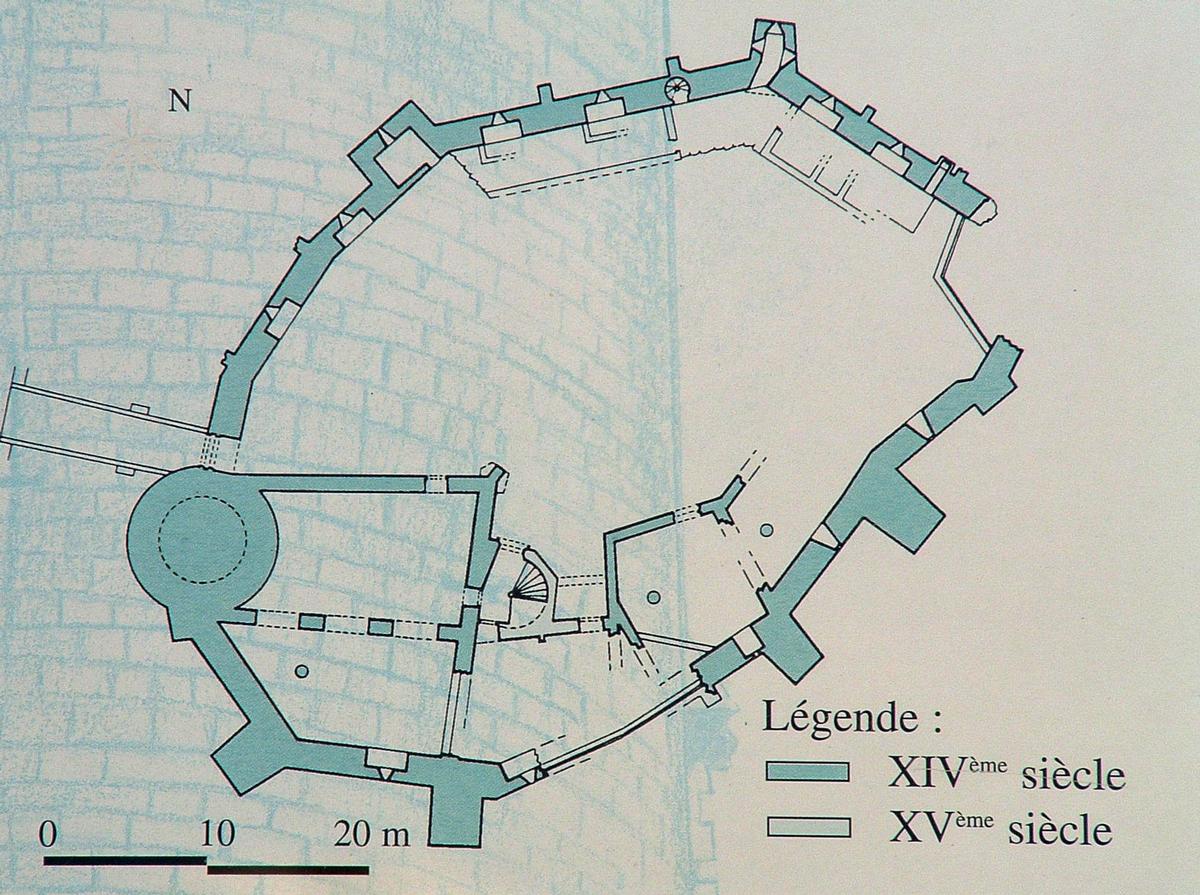 Rauzan - Château - Vue en plan du château 