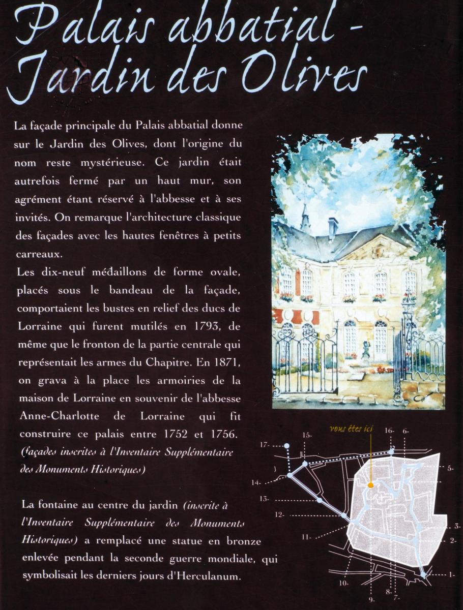 Remiremont - Palais abbatial (Hôtel de ville) - Panneau d'information 