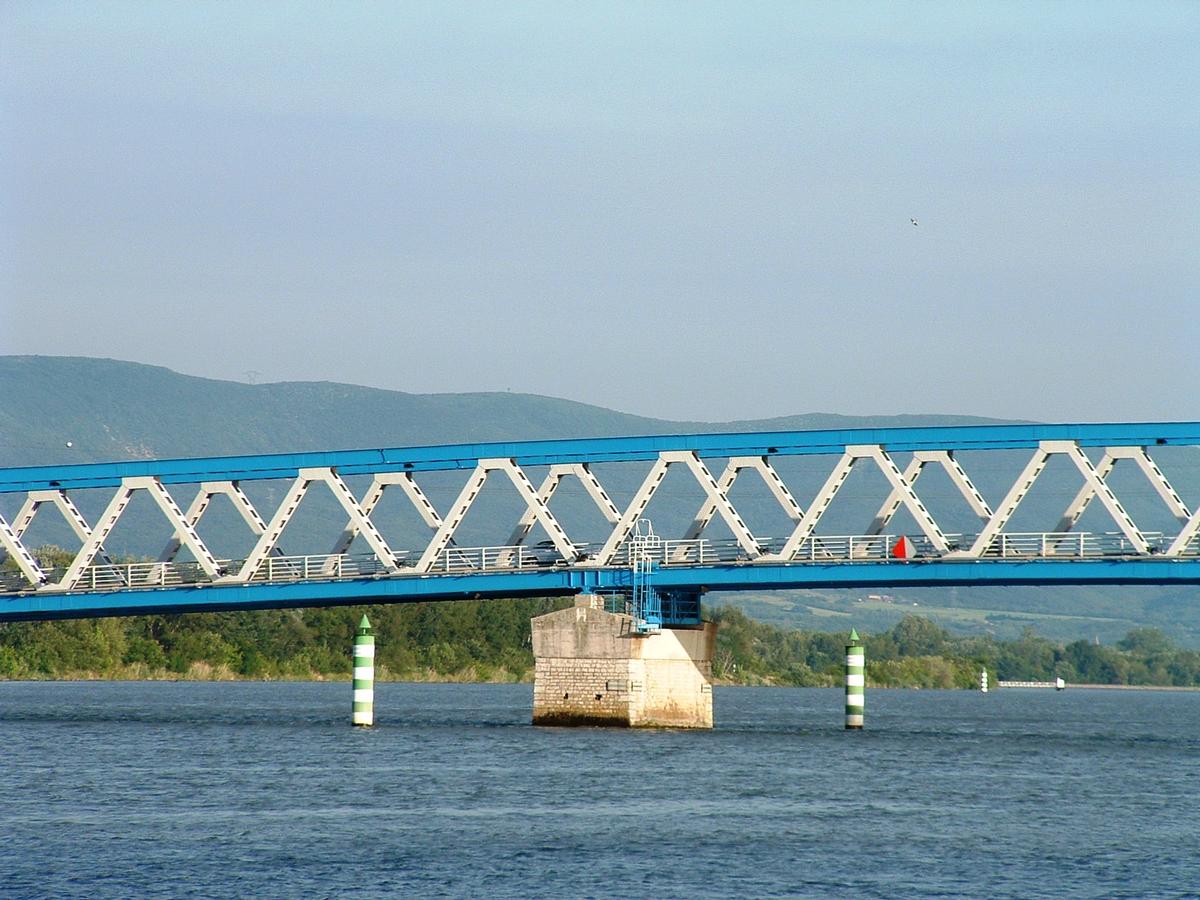 Le Pouzin - Pont du Rhône - Tablier au droit d'une pile 