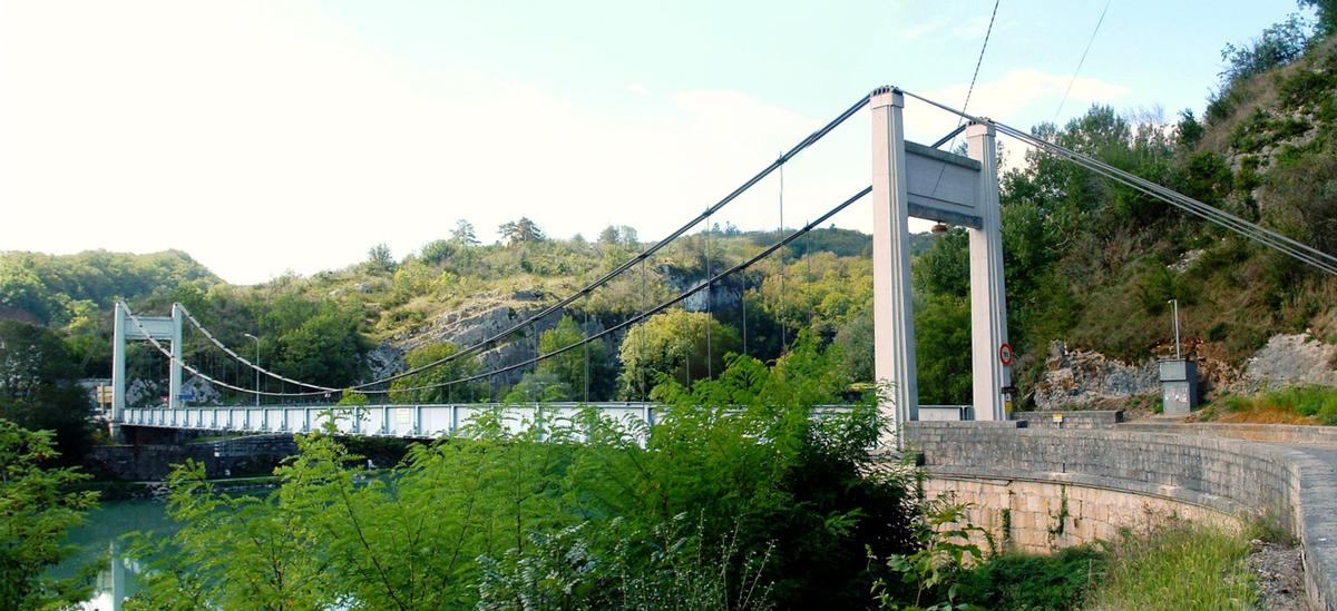 Hängebrücke über den Rhone 
