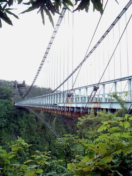 Pont suspendu de la Rivière de l'Est, La Réunion 