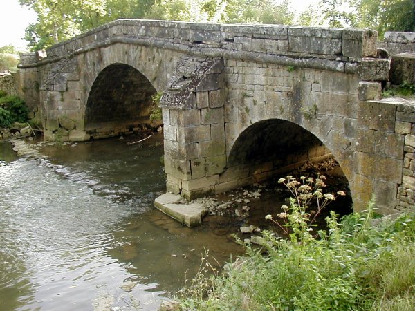 Pont romain ou pont de Prégibert à Rolampont.Côté aval 