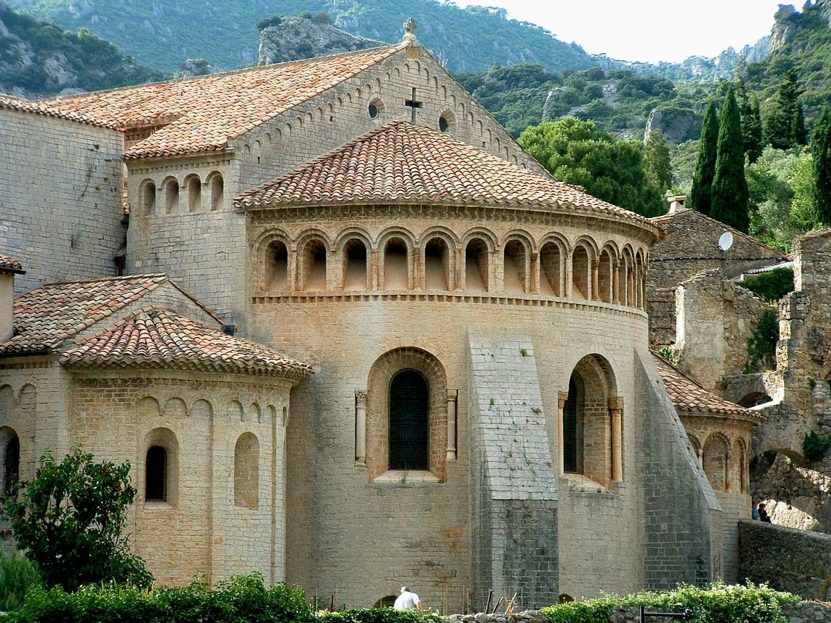 Saint-Guilhem-le-Désert - Abbaye de Gellone - Abbatiale - Chevet 
