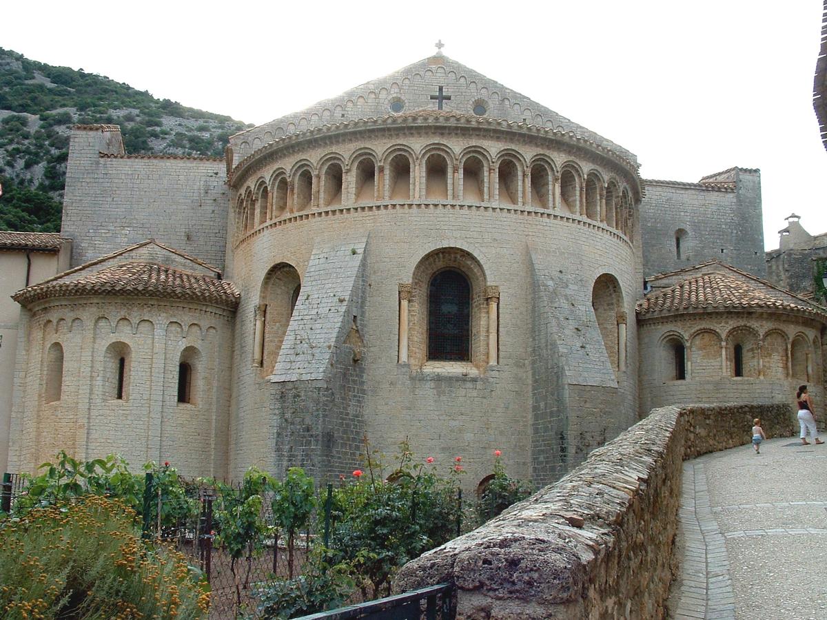 Saint-Guilhem-le-Désert - Abbaye de Gellone - Abbatiale - Chevet de l'église 