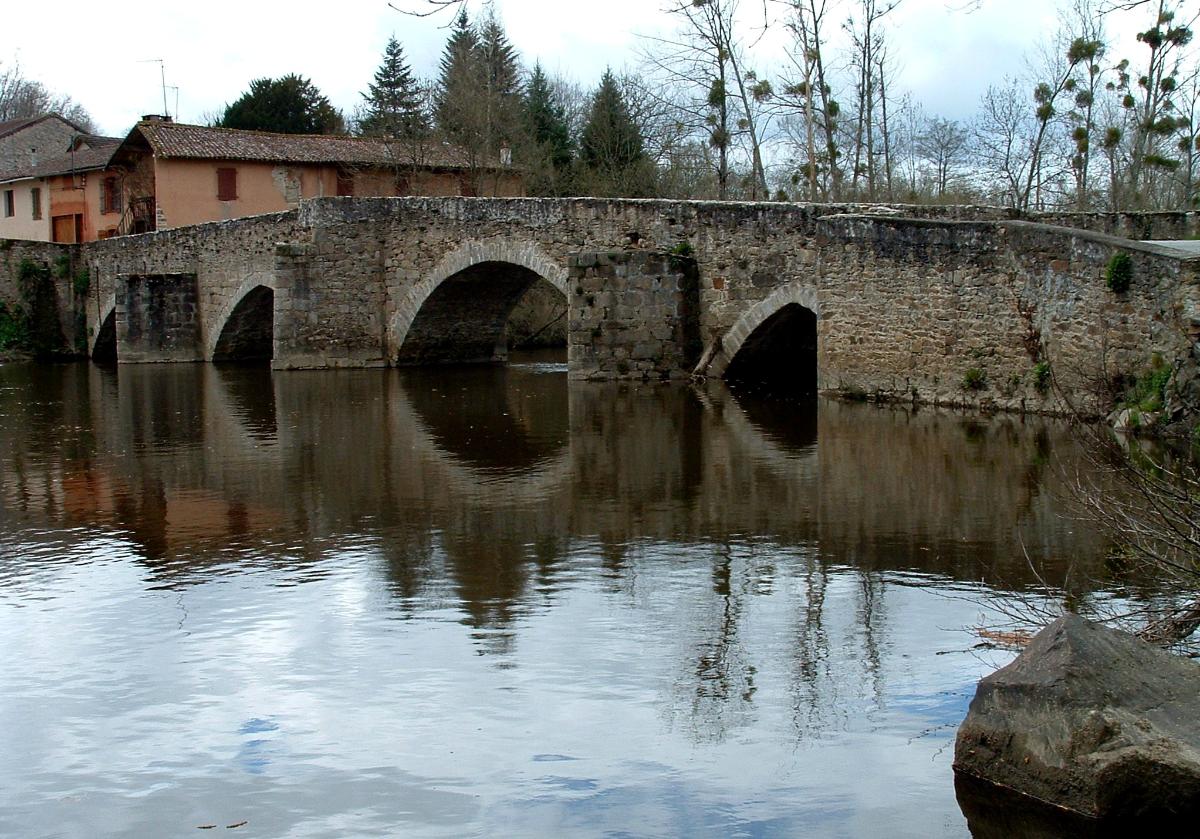 Pont gothique, Saint-Ouen-sur-Gartempe
Ansicht von flußaufwärts 