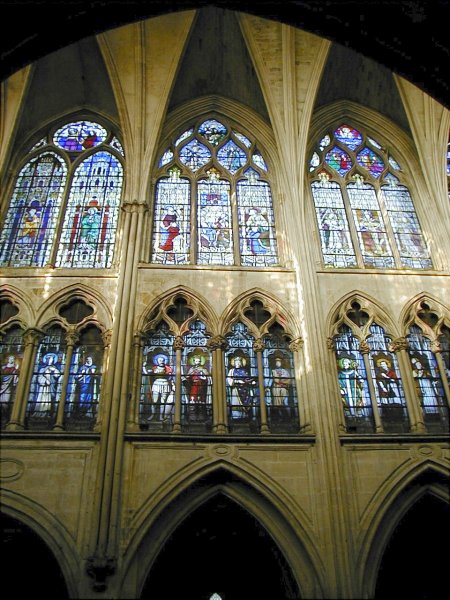 Saint Séverin Church.Interior elevation of the nave, left side 