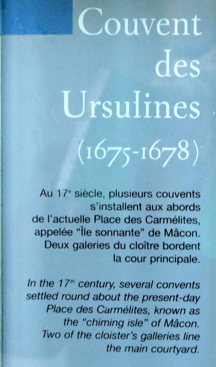 Mâcon - Musée des Ursulines - Panneau d'information 