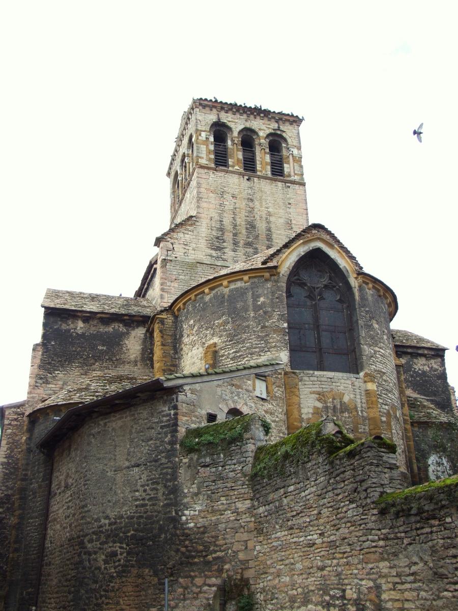Tournus - Eglise de la Madeleine - Chevet et tour de la croisée du transept 