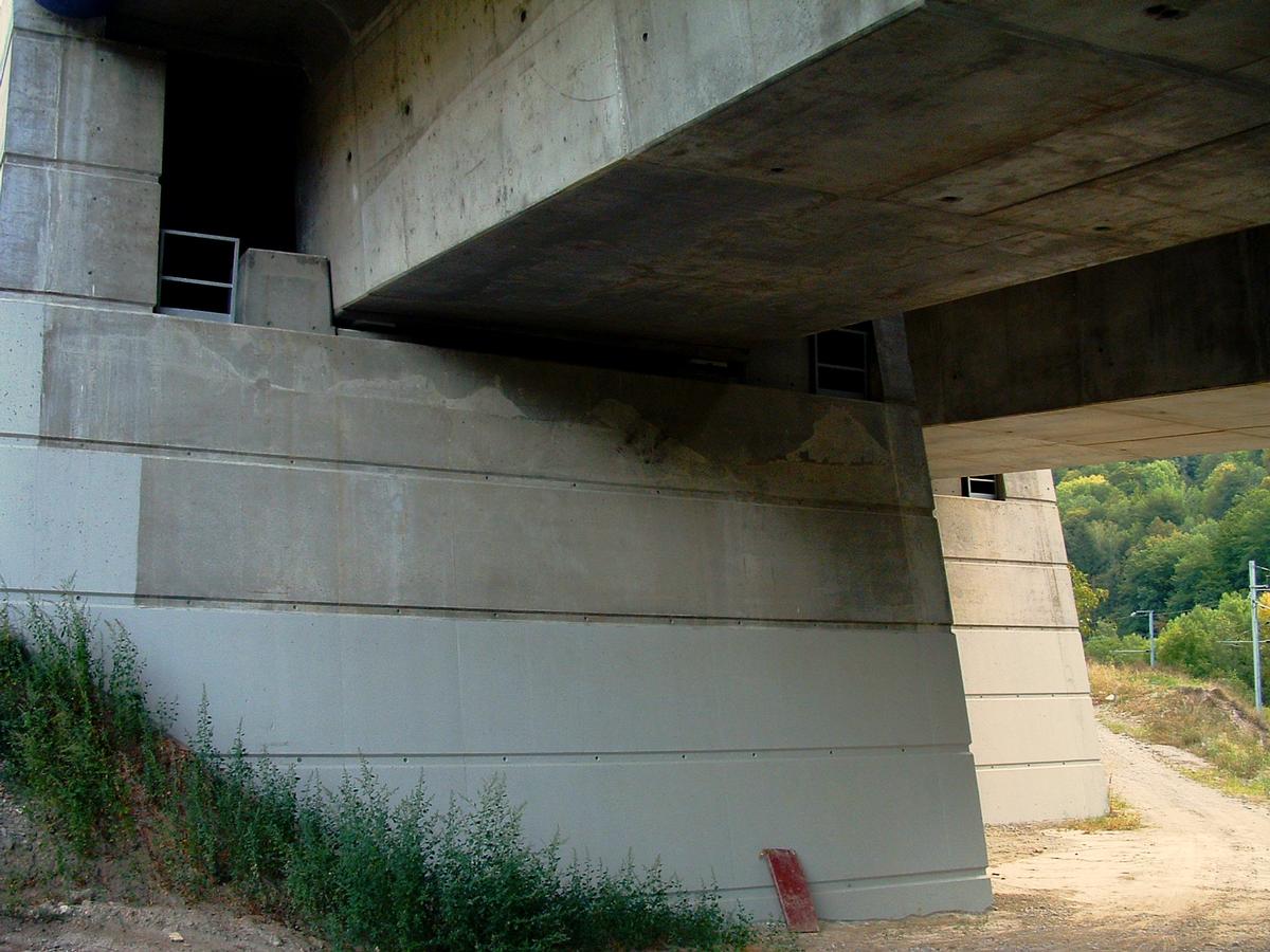 Viaduc amont du Centron (RN90) - Culée rive droite 