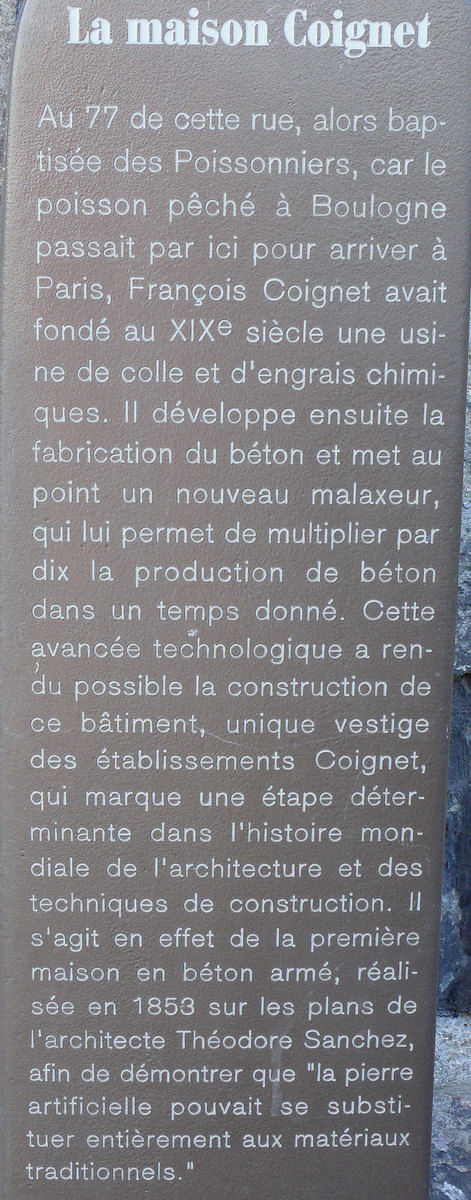 Saint-Denis - Maison de François Coignet - Panneau d'information 