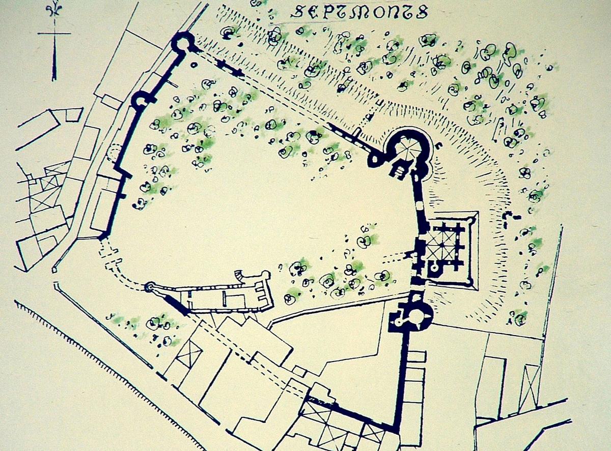 Septmonts - Château des évêques de Soissons - Plan 