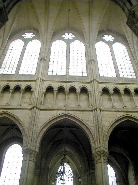Cathédrale de Soissons.Elévation de la nef 