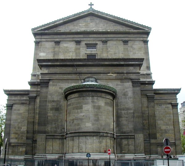 Eglise Saint-Vincent-de-Paul à Paris.Chevet 