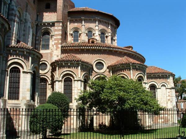 Basilique Saint-Sernin, Toulouse.Chevet et absidioles 