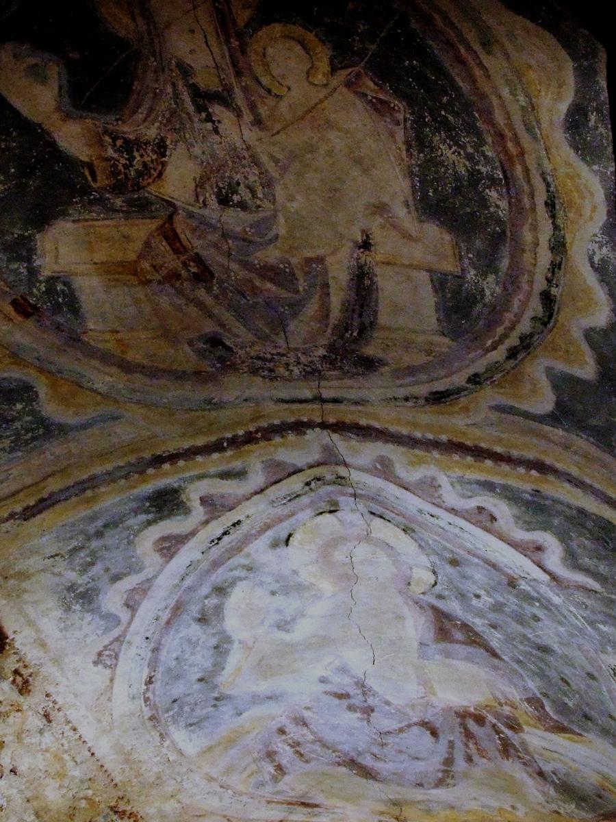 Tournus - Abbaye Saint-Philibert - Abbatiale - Crypte - Fresque de la chapelle orientale 