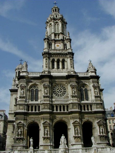 Eglise de la Trinité à Paris.Façade 
