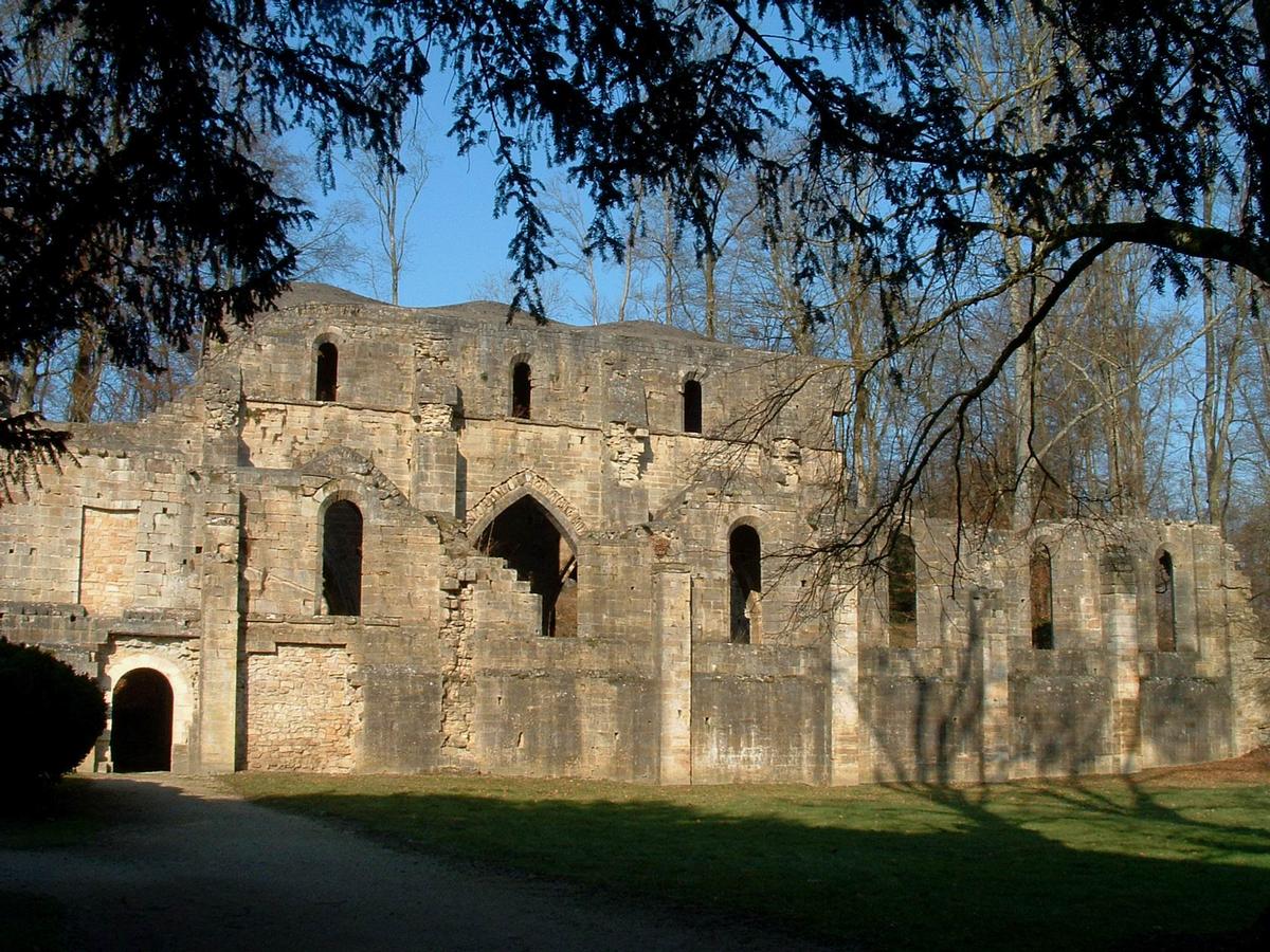 Abbaye de Trois-Fontaines - Eglise abbatiale - Vestiges du coté Sud de l'église 