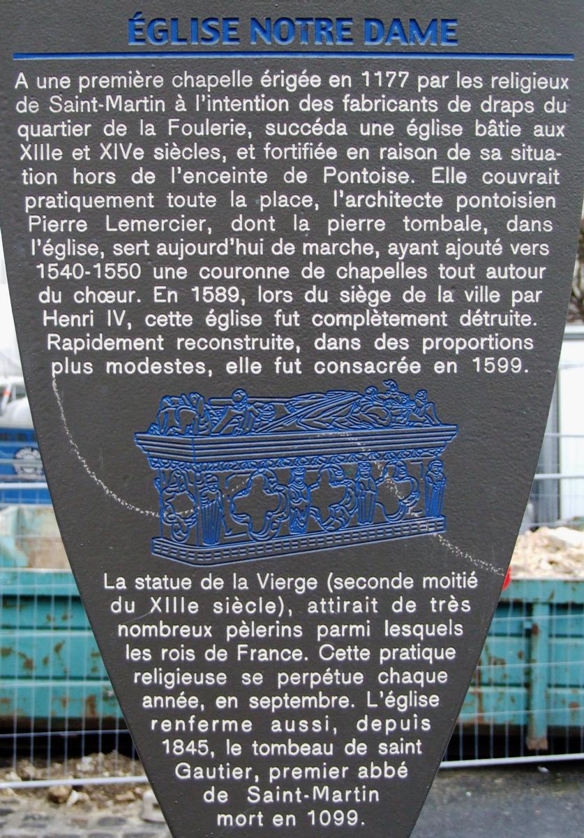 Pontoise - Eglise Notre-Dame - Panneau d'information 