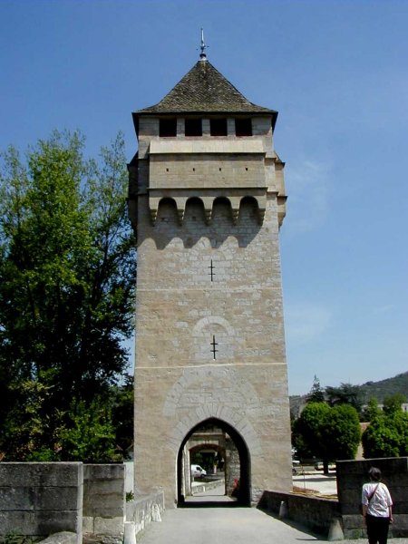 Pont Valentré in Cahors.Guard Tower 