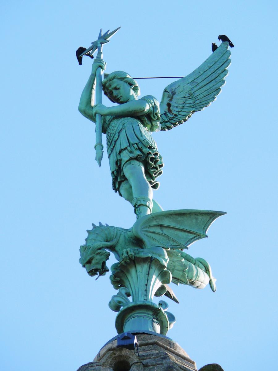 Saint-Michel-Mont-Mercure - Eglise Saint-Michel - L'Archange saint Michel terrassant le dragon 
