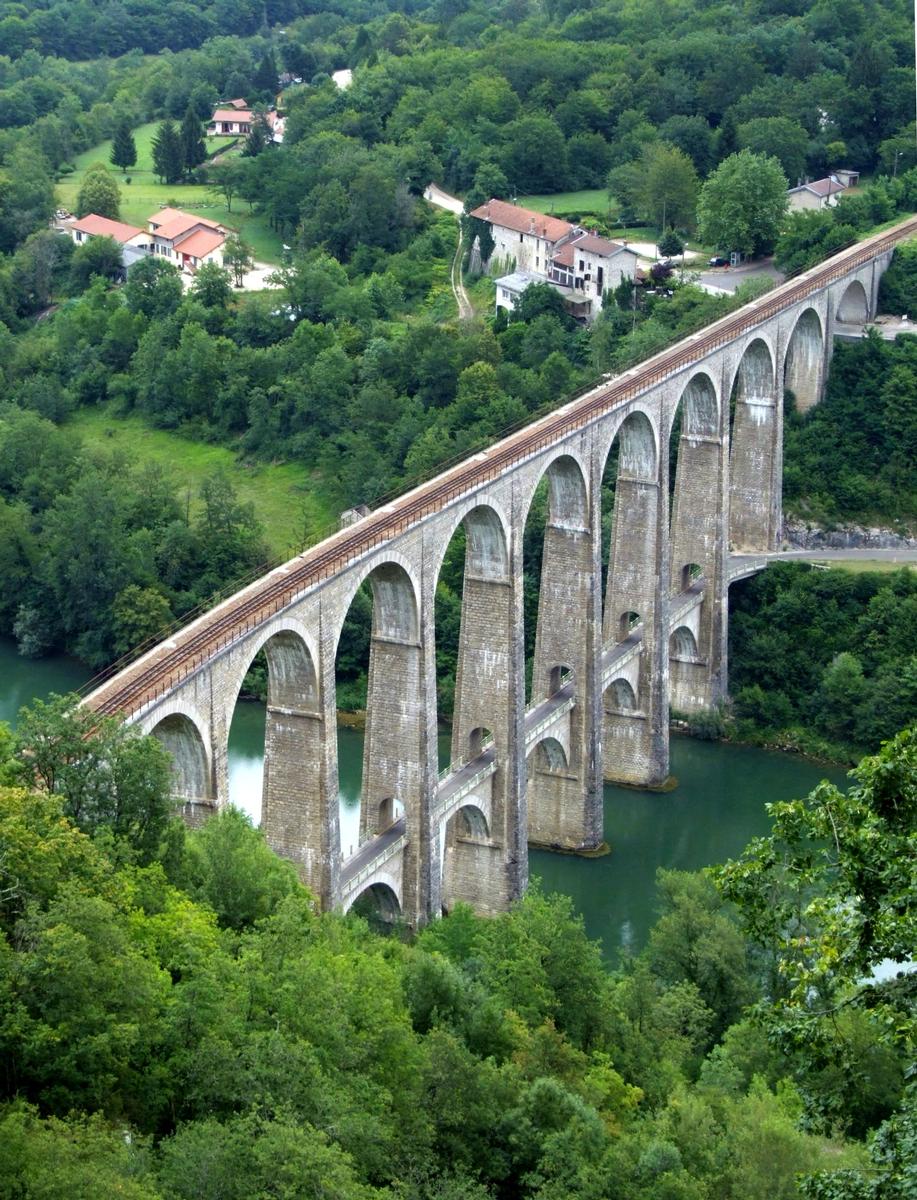 Ligne Bourg-en-Bresse à Bellegarde (ligne des Carpathes ou du Haut-Bugey) - Viaduc de Cize-Bolozon 