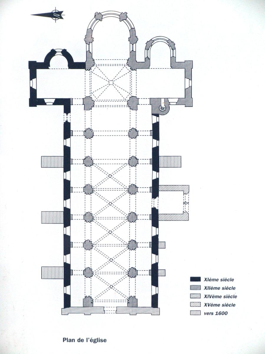 Lusignan - Eglise Notre-Dame-et-Saint-Junien - Plan de l'église 
