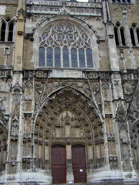 Cathédrale Saint-Maurice à Vienne.Façade occidentale - Portail central 