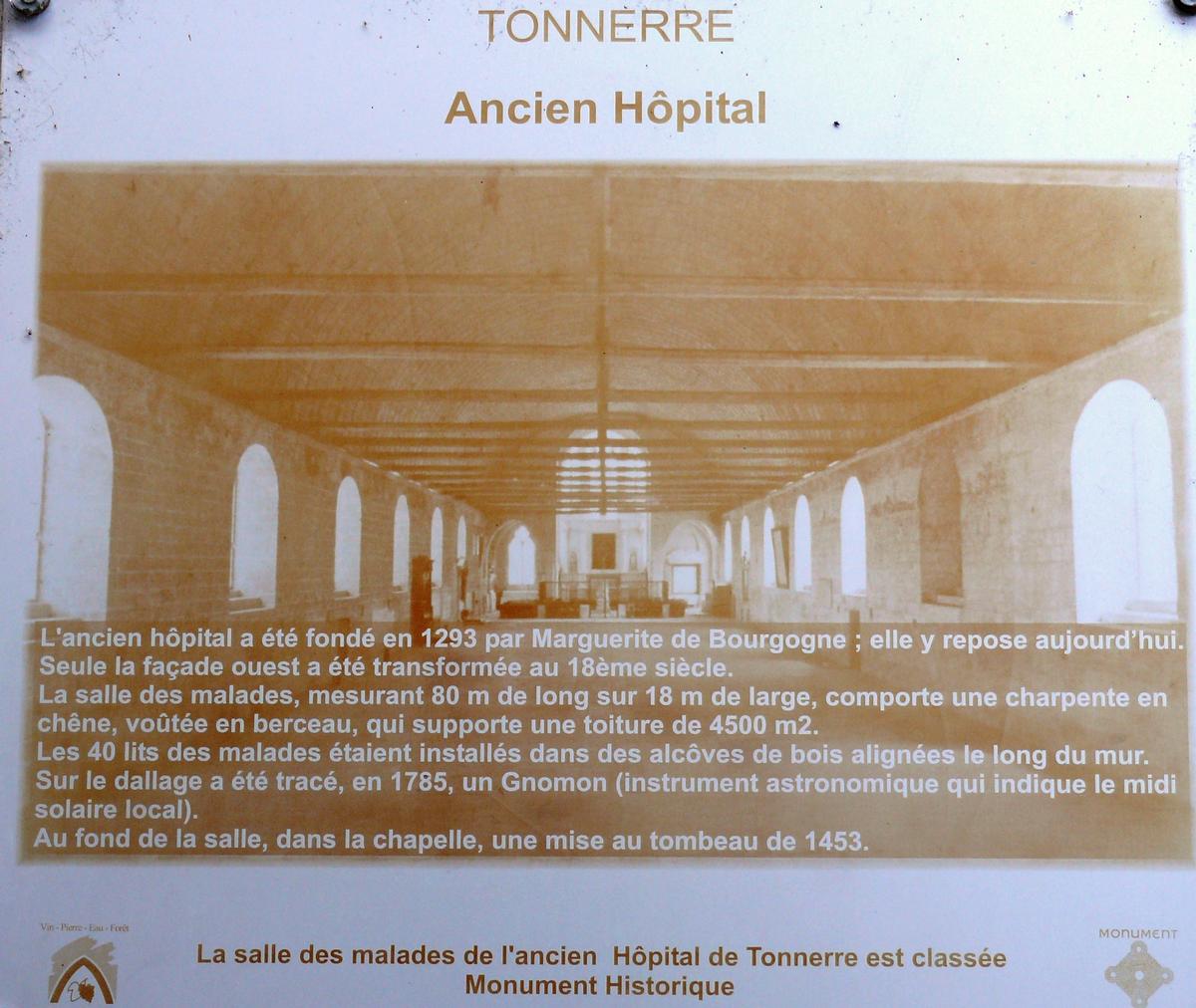 Tonnerre - Hôtel-Dieu - Panneau d'information 