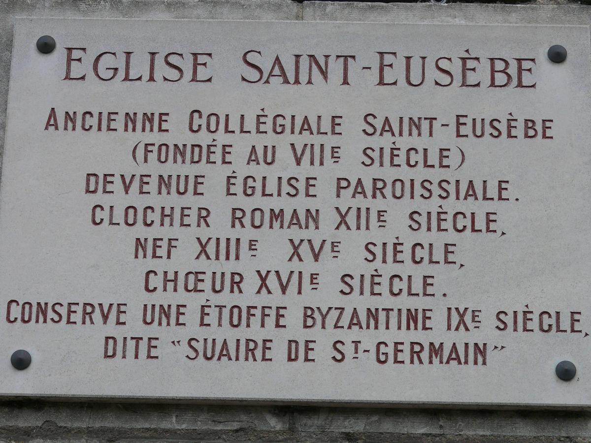 Auxerre - Eglise Saint-Eusèbe - Panneau d'information 