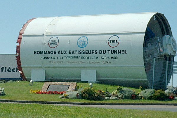 Tunnel boring machine (TBM) T4 'Virginie' used in the construction of the EuroTunnel 