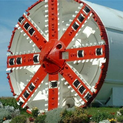 Tunnelbohrmaschine (TBM) T4 'Virginie', die beim Bau des EuroTunnels verwendet wurde 