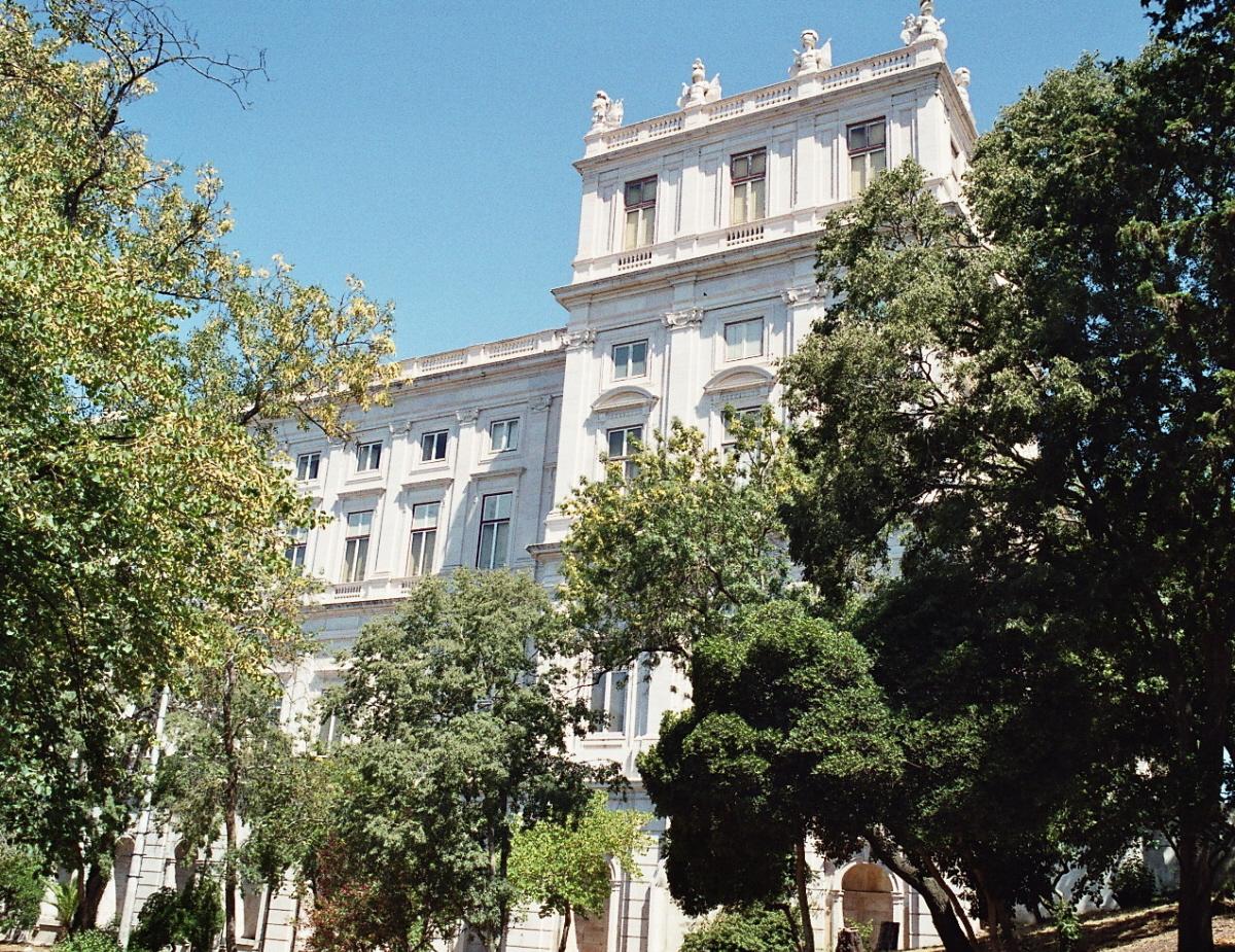Les façades du Palais national d'Ajuda, ancien palais royal (Lisbonne) 
