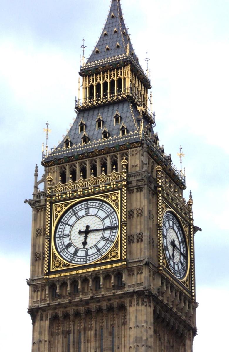 Big Ben, la tour de la cloche du Parlement britannique (Westminster) 