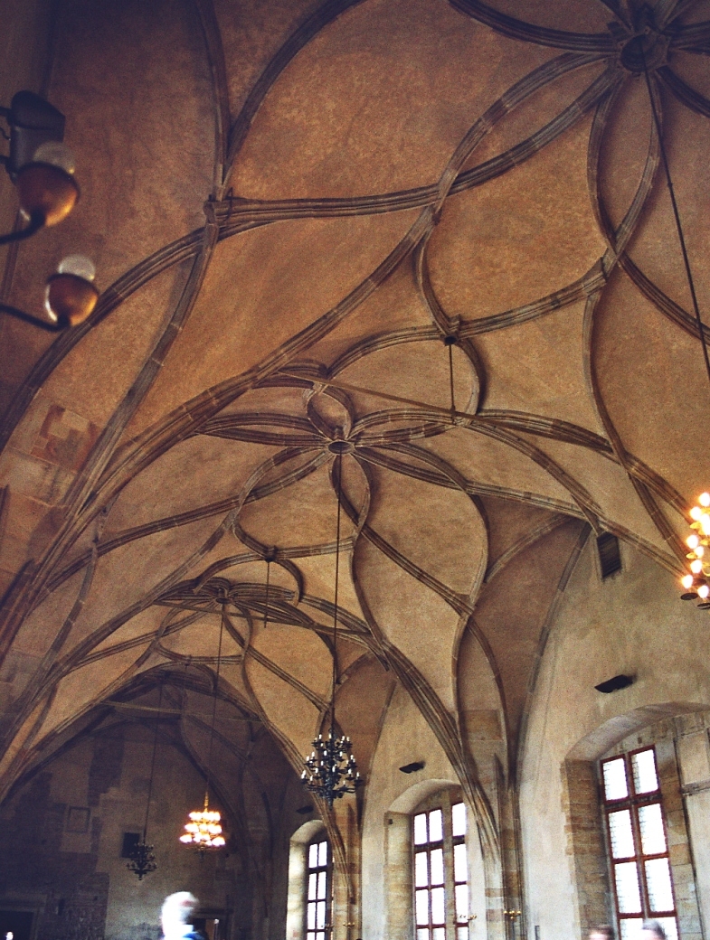 La grande salle de réception de l'ancien palais royal du château de Prague 