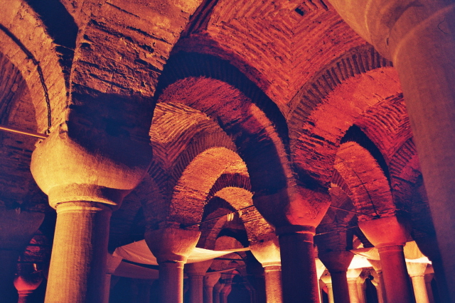 Cistern of a Thousand and One Columns in Istanbul 