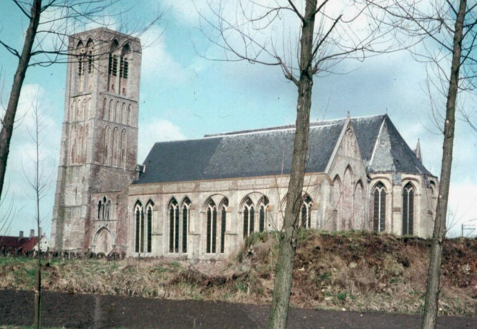 L'église Notre-Dame, de style gothique scaldien du 14e siècle, de Damme (Flandre occidentale) 