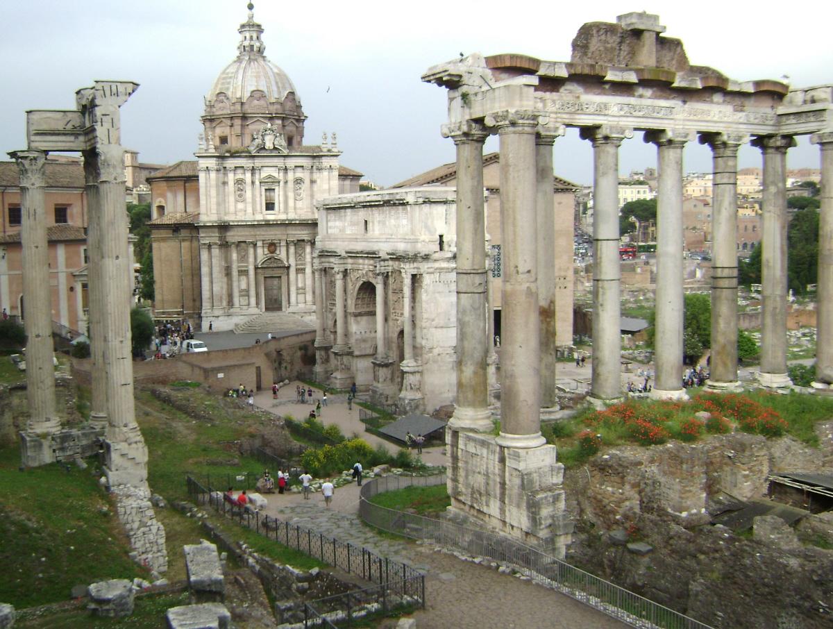 Le Forum romain, vu de la colline du Capitole 