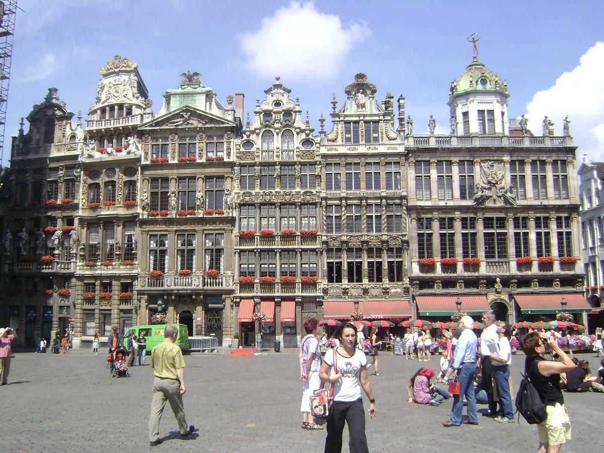 Les façades des maisons baroques de la Grand Place de Bruxelles 