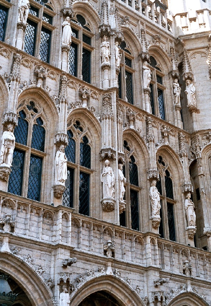 Détail de la façade de l'Hôtel de Ville de Bruxelles (15e siècle) 