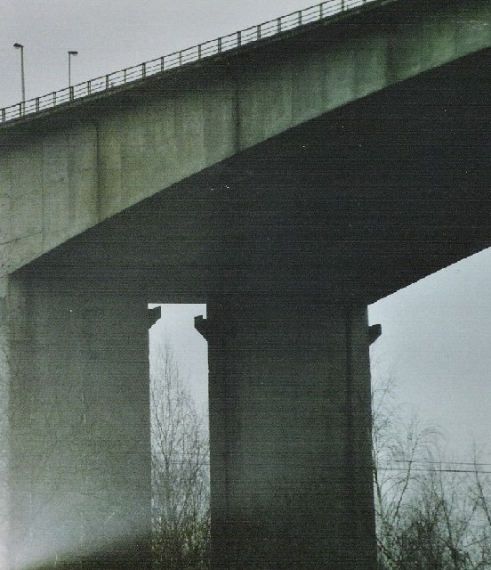 Détail d'une pile du viaduc de Huccorgne, sur l'E42 (province de Liège) 